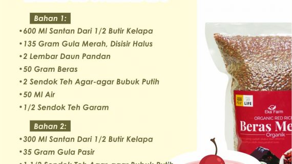 RESEP PUDING BERAS MERAH