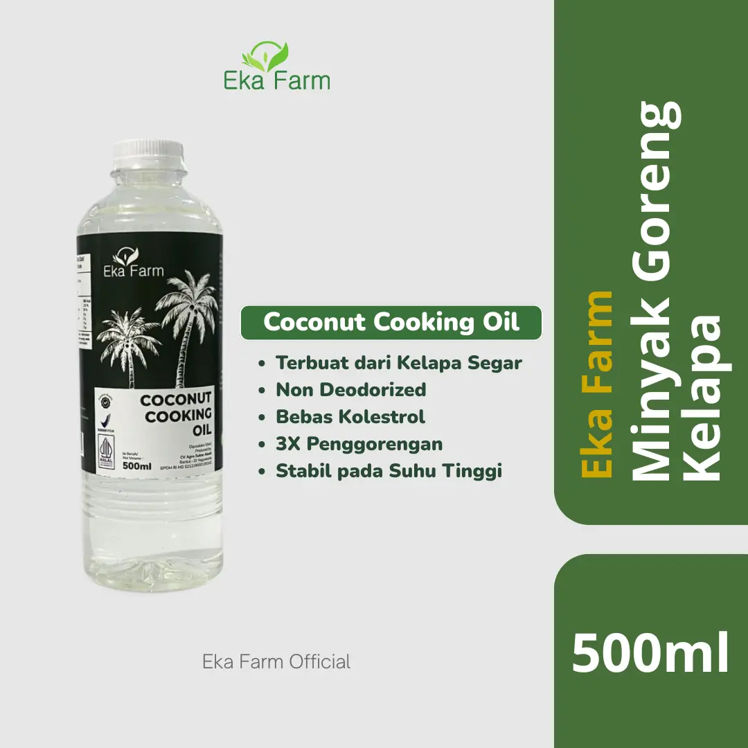 Minyak Goreng Kelapa Eka Farm 500 ml | Tanpa Proses RBD