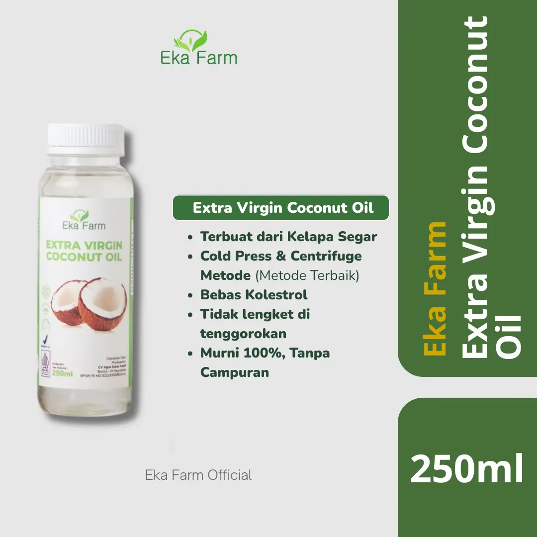 VCO Eka Farm 250 ml | Minyak Kelapa Murni Tanpa Bahan Kimia